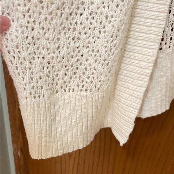 Torrid UEC size 1 (14/16) Cream Open-Knit Cardigan sweater - Picture 4 of 9